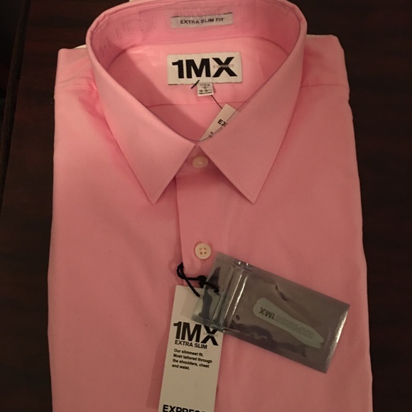 Four Express 1MX men Extra slim fit dress shirts - Picture 1 of 4
